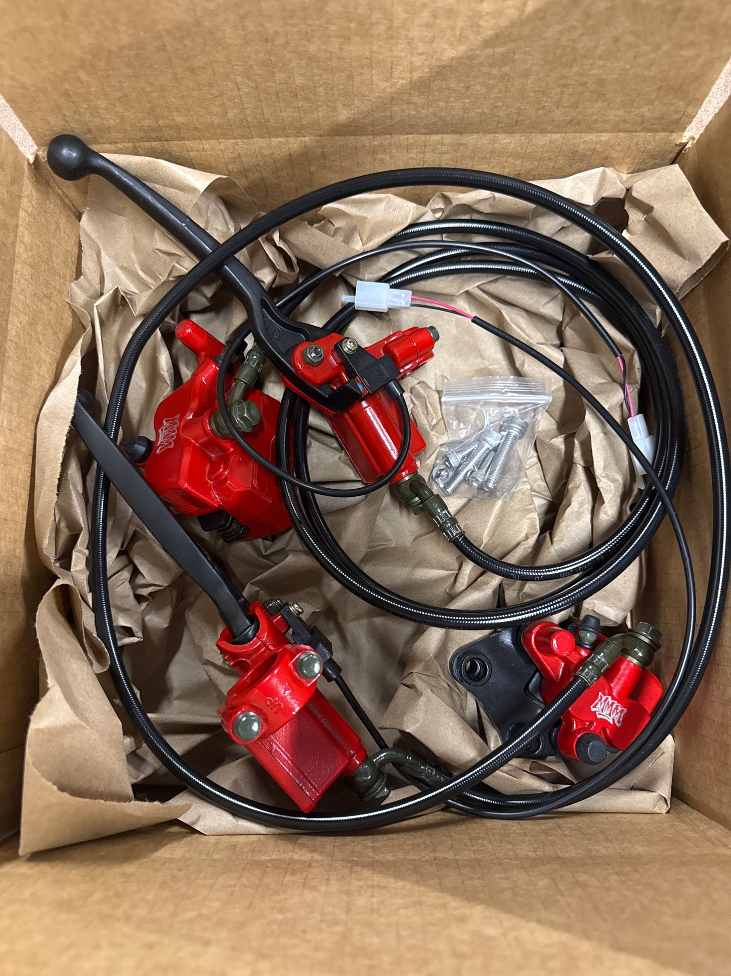 Red pit bike brake kit S