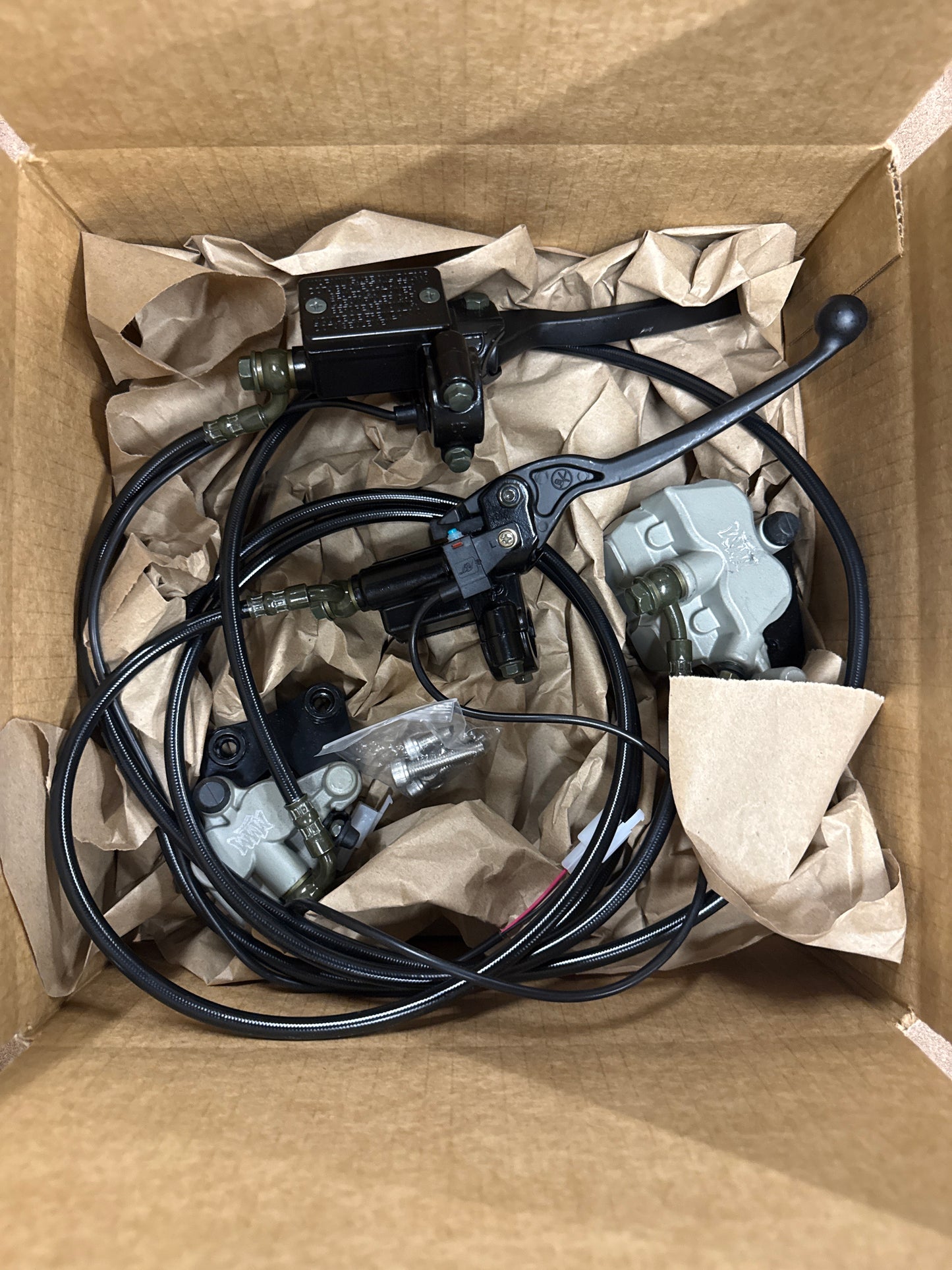 Grey pit bike brake kit S2