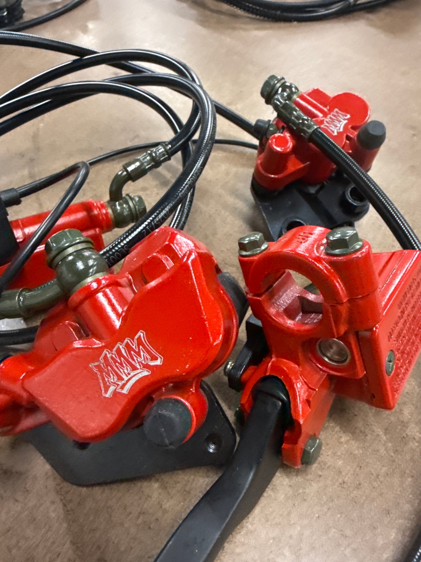 Red pit bike brake kit S