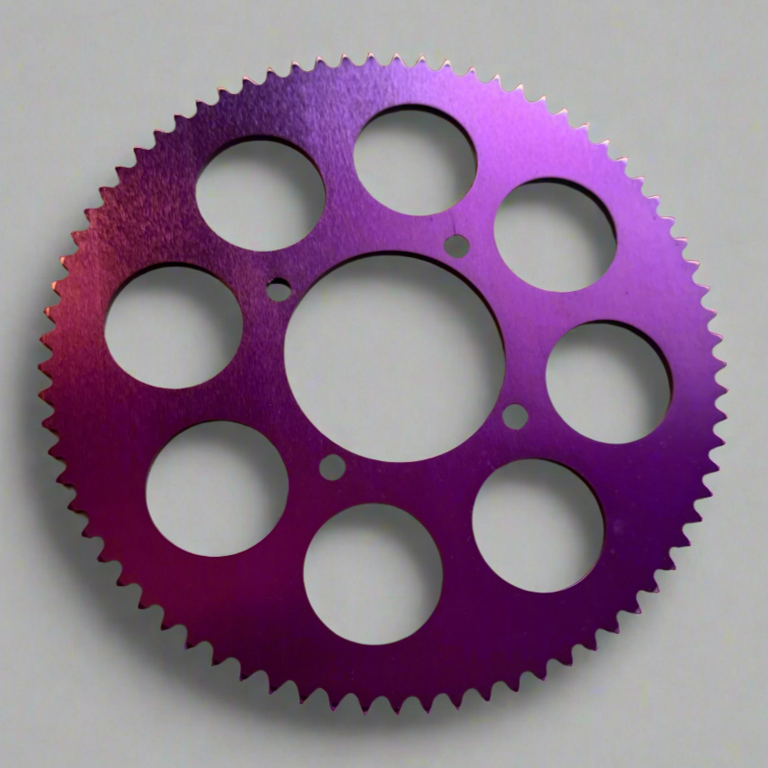 76 Tooth #35 Aluminum Sprocket for 92mm pit bike wheels and all wheels we sell