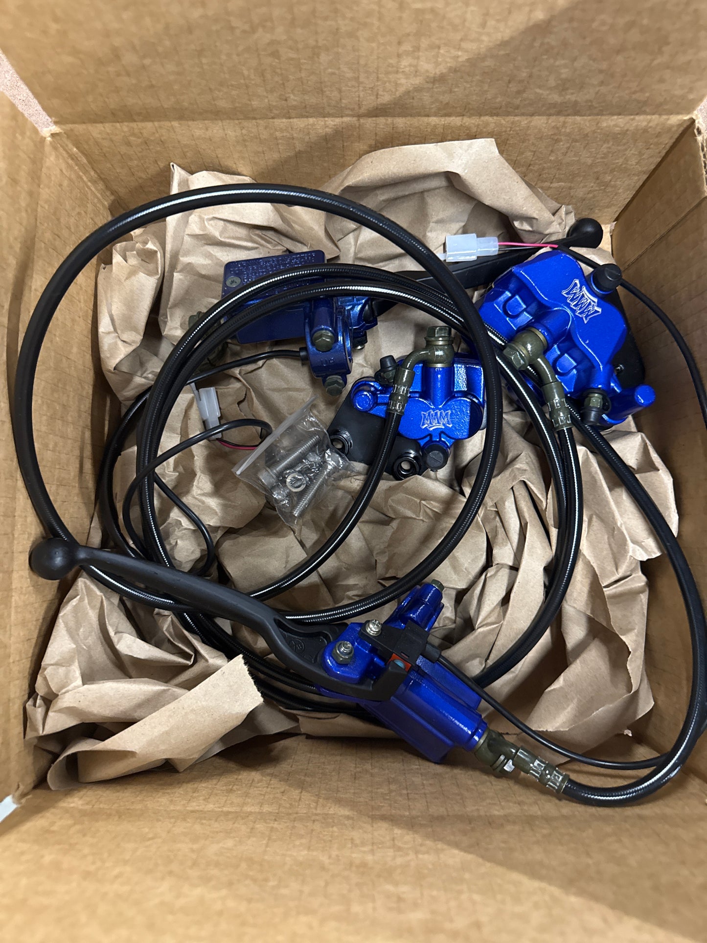 Blue pit bike brake kit S2