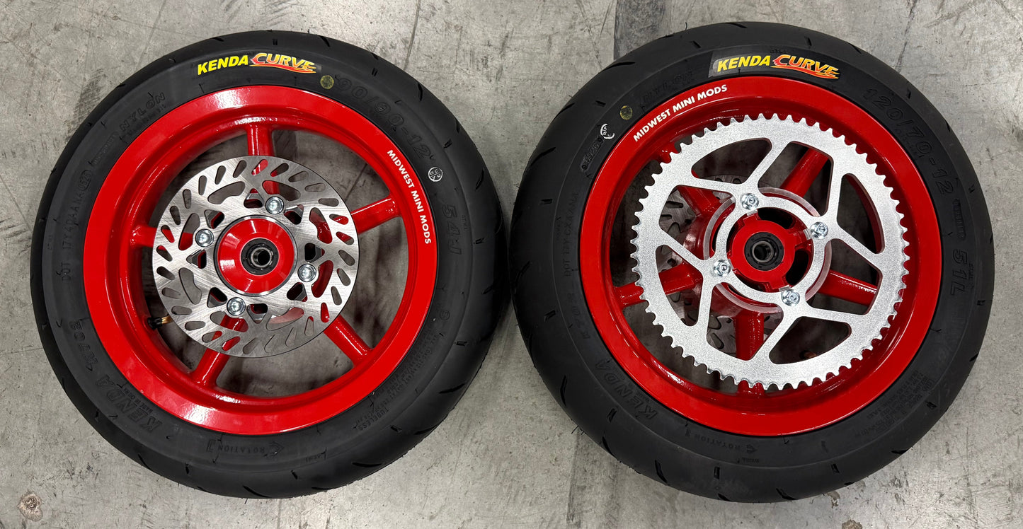 12in Super Moto set for Tuttio/EM5 w/ Kenda Kurve Tires