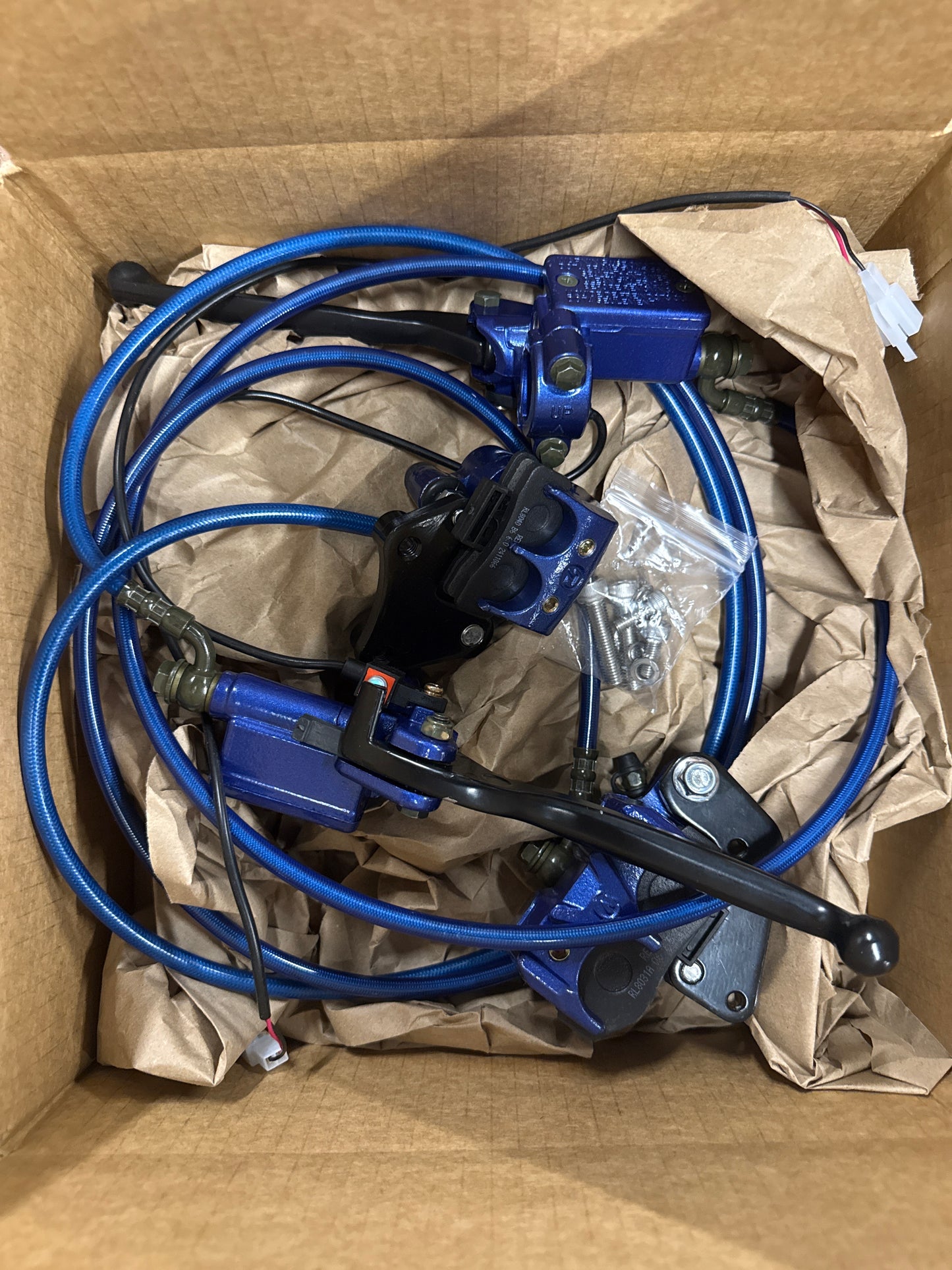 Blue pit bike brake kit S