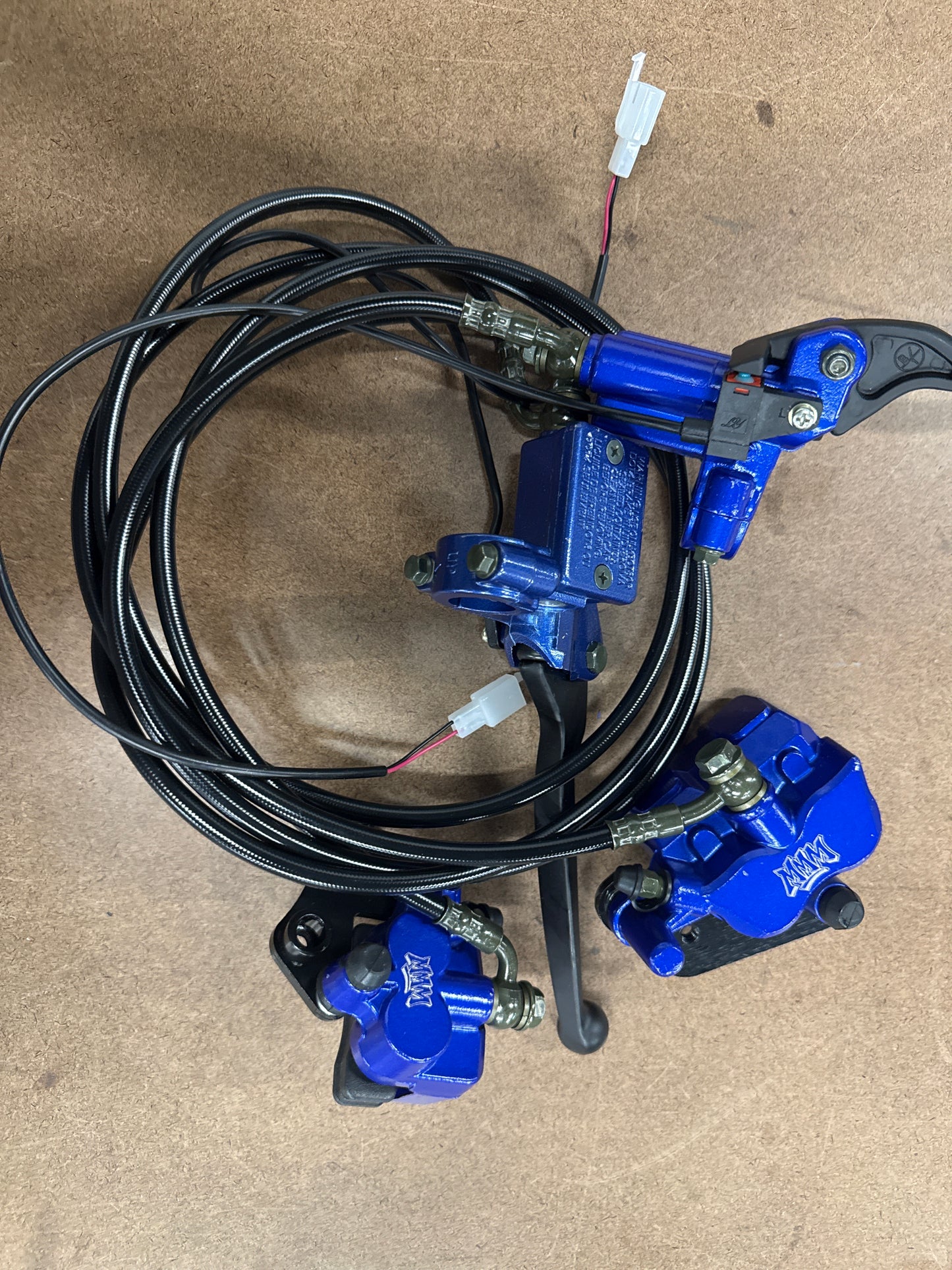 Blue pit bike brake kit S2