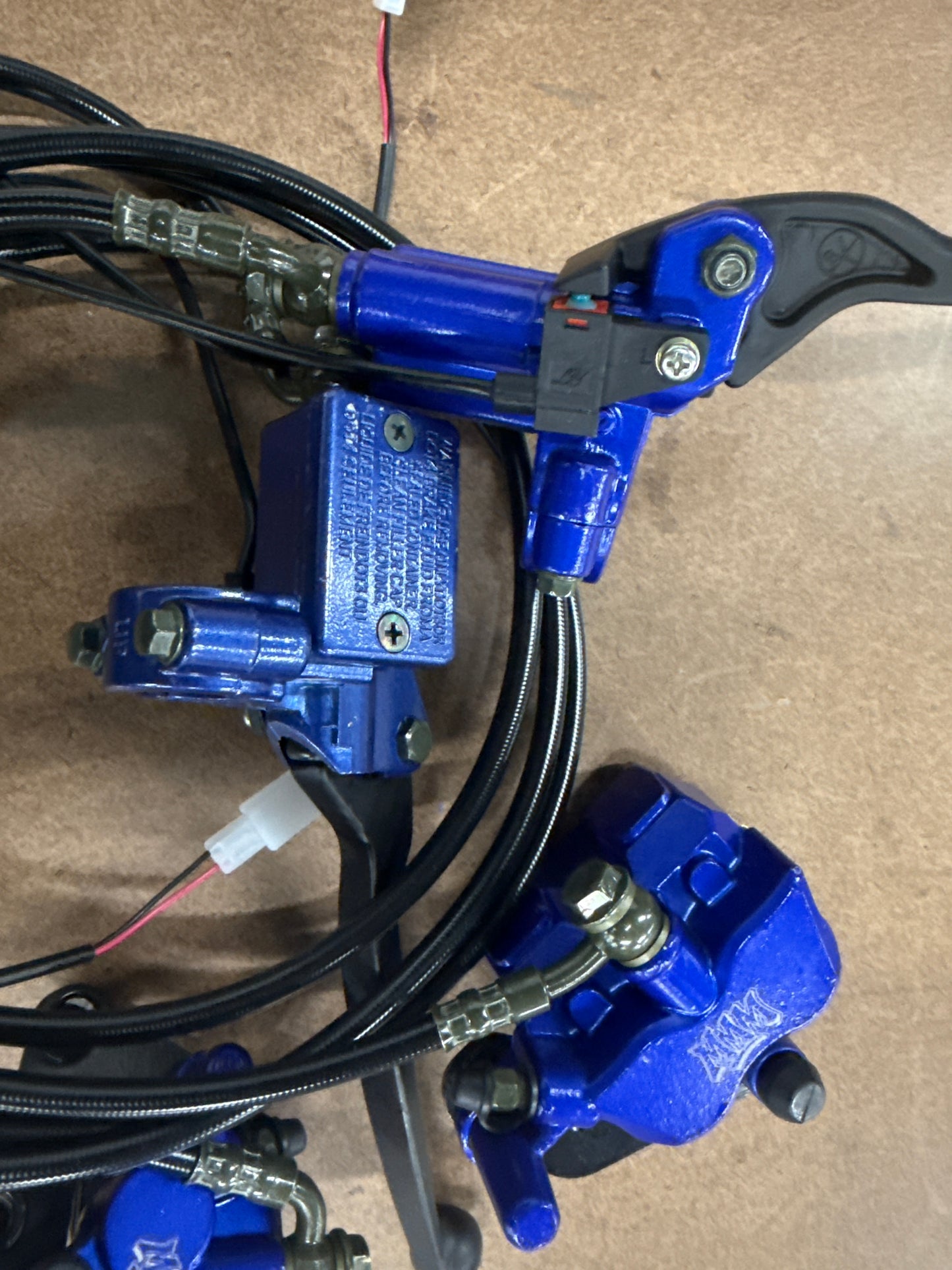 Blue pit bike brake kit S2