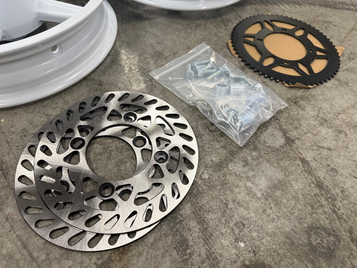 Mini White Rims 12in White Aluminum Wheels Set – Midwest Mini Mods