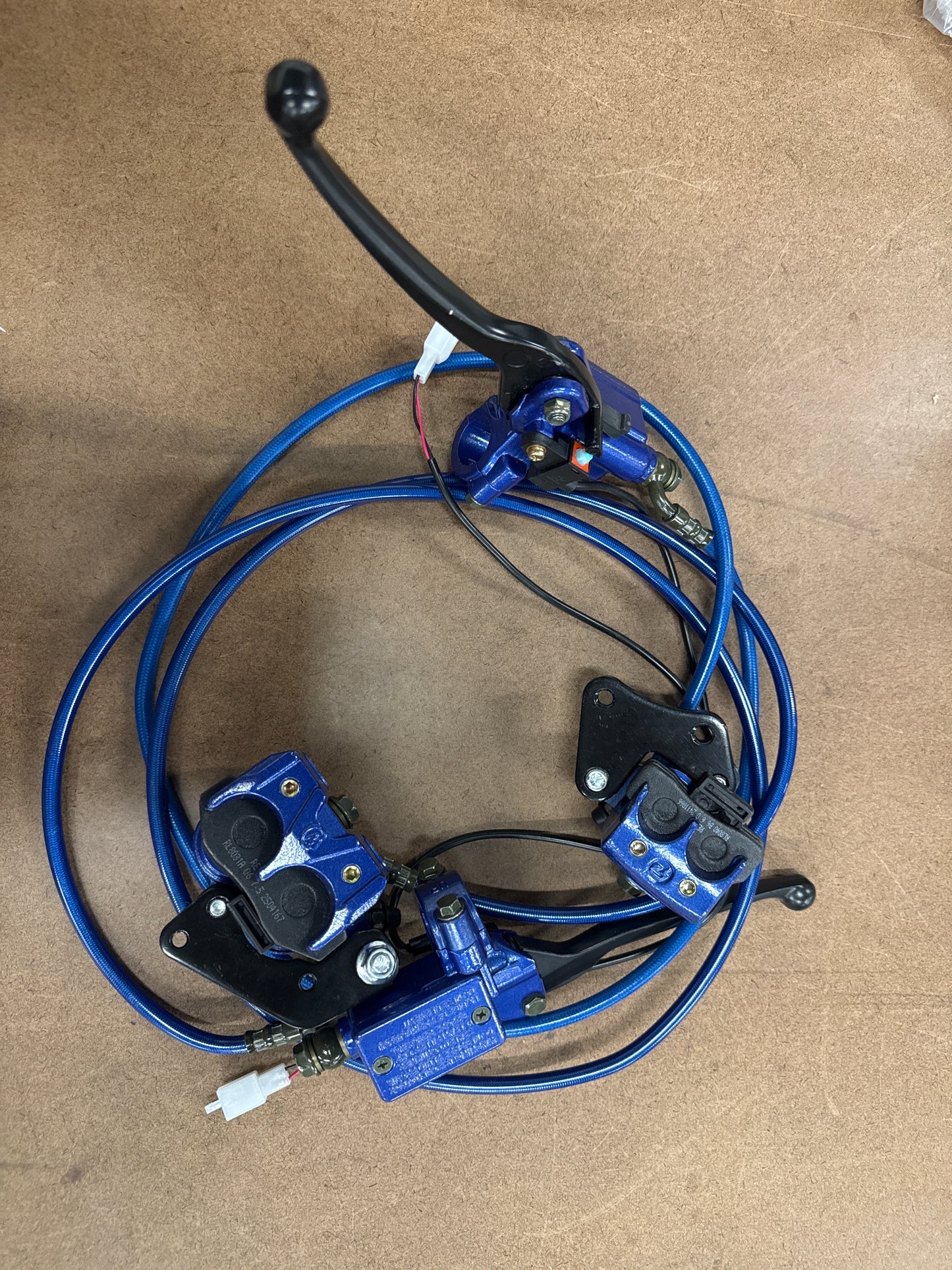 Blue pit bike brake kit S