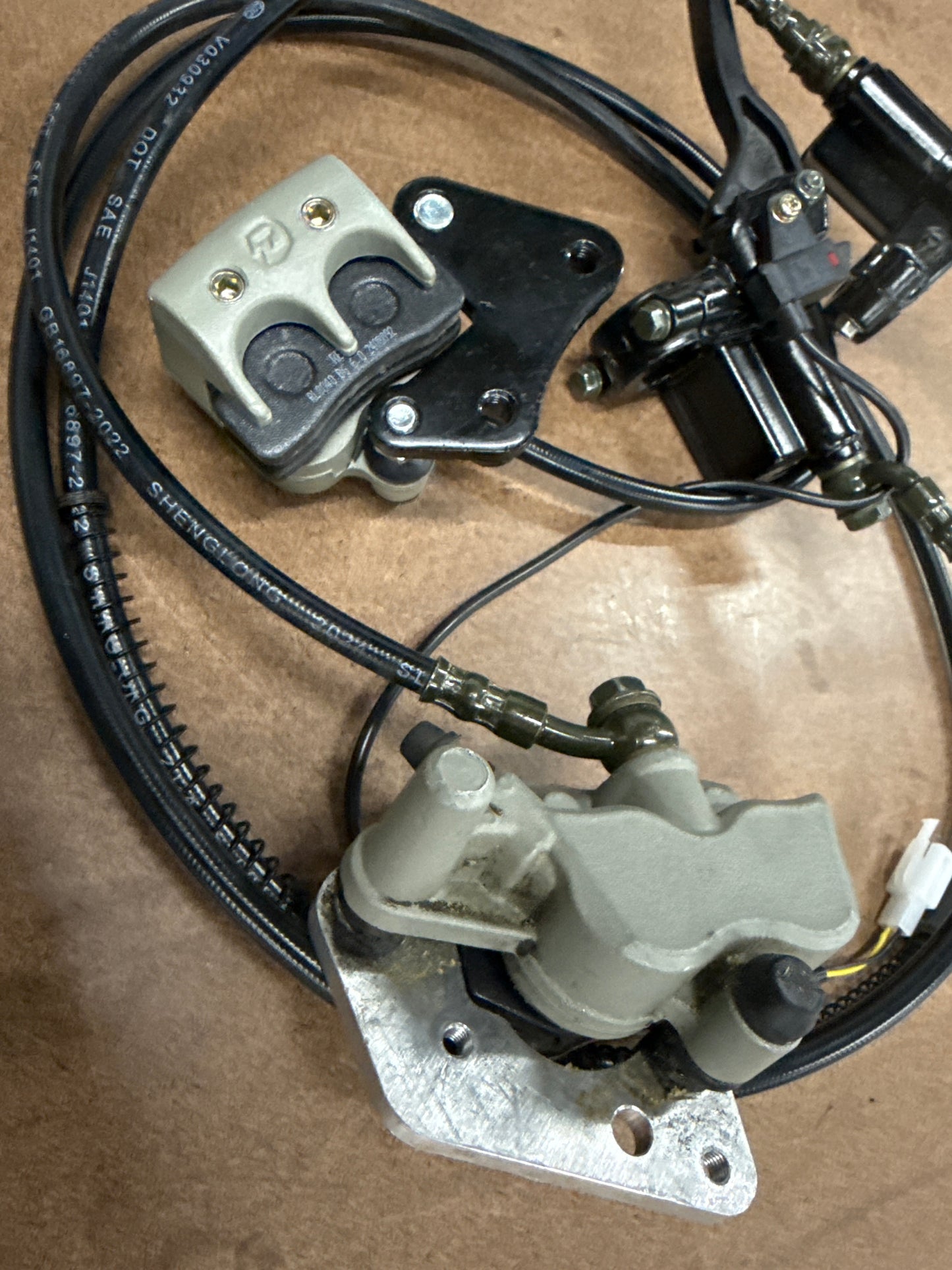 Grey pit bike brake kit S3
