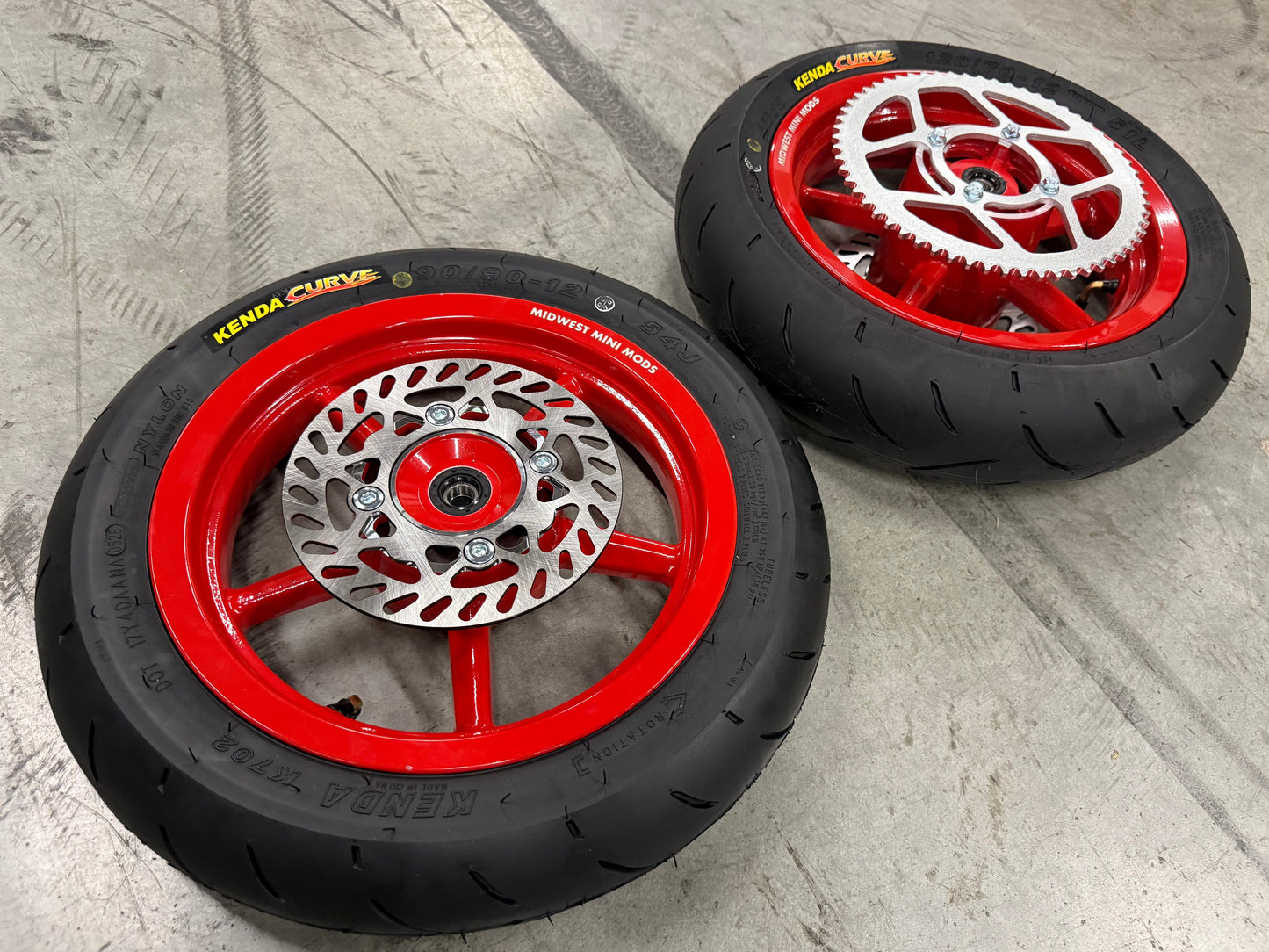 12in Super Moto set for Tuttio/EM5 w/ Kenda Kurve Tires
