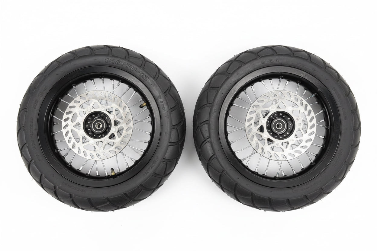 12in Dual Sport Spoke Wheel Set